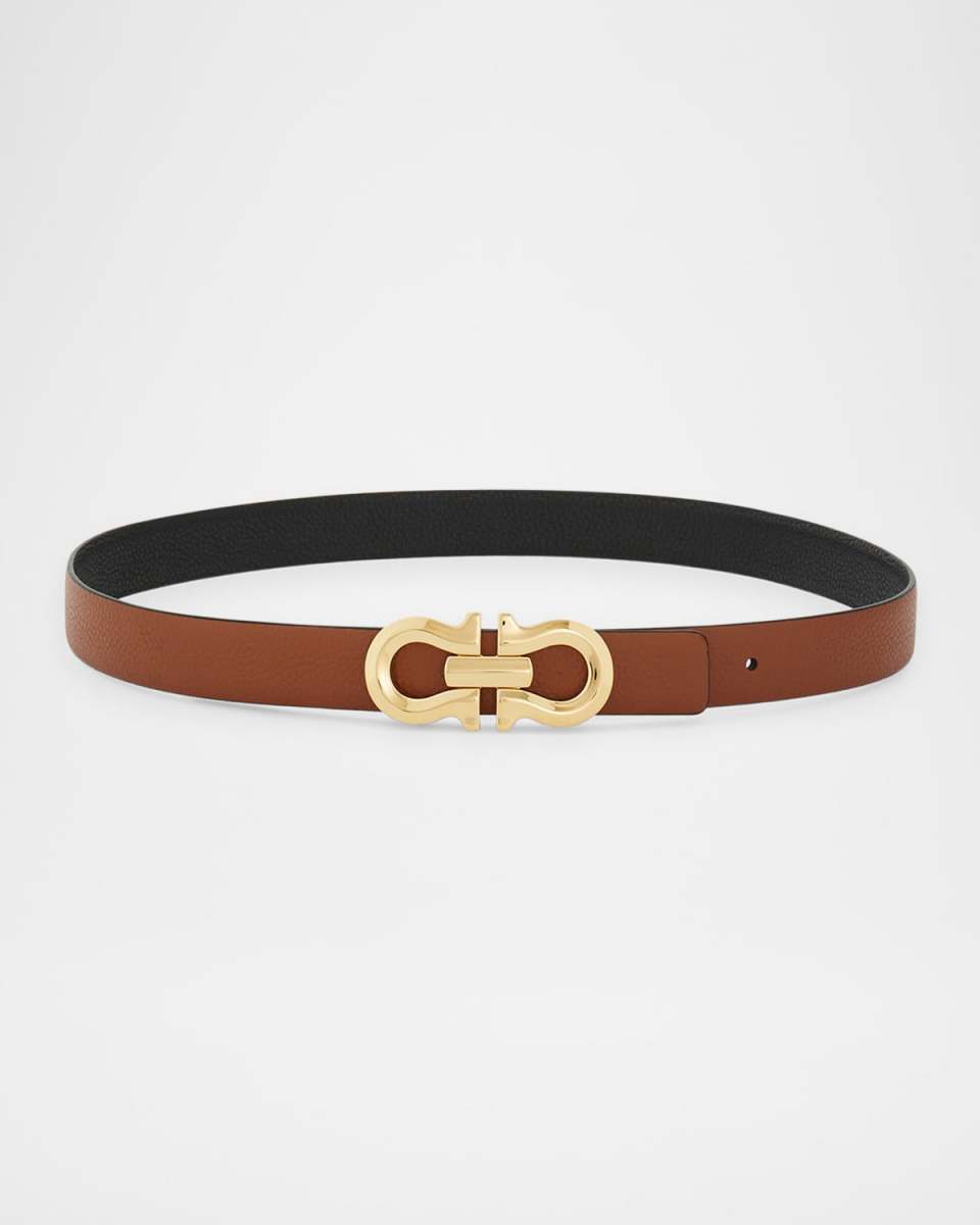 Gancio Contour Reversible Leather Belt